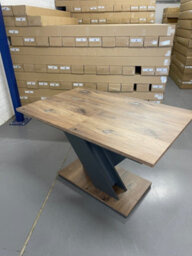 Furneo Modern Dining Table Only Extendable 120-160Cm Oak Effect Tavolo 03 Mdf - thumbnail 4