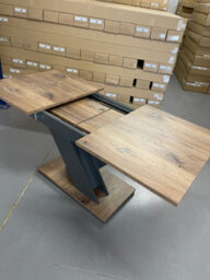 Furneo Modern Dining Table Only Extendable 120-160Cm Oak Effect Tavolo 03 Mdf - thumbnail 5