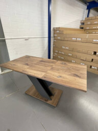 Furneo Modern Dining Table Only Extendable 120-160Cm Oak Effect Tavolo 03 Mdf - thumbnail 6
