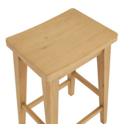 The Furniture Market Marbury Solid Oak Low Bar Counter Stool Modern Timeless Styling Comfortable Curved Oak Seat - thumbnail 7