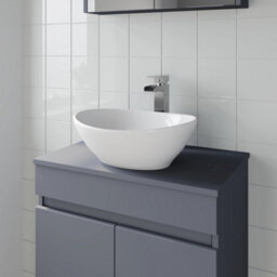 Aveli 500mm Bathroom Vanity Unit Free Standing Storage Cabinet Soft Close White Gloss - thumbnail 3