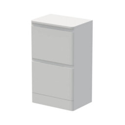 Aveli 500mm Bathroom Vanity Unit Free Standing Storage Cabinet Soft Close White Gloss - thumbnail 4