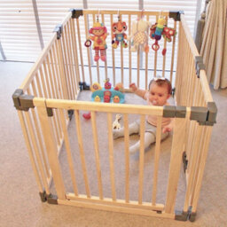 Safetots Wooden Play Den, 80Cm X 120Cm, Baby Playpen, Play Den For Toddlers, Rectangular Play Pen, Easy Installation - thumbnail 3
