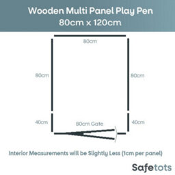 Safetots Wooden Play Den, 80Cm X 120Cm, Baby Playpen, Play Den For Toddlers, Rectangular Play Pen, Easy Installation - thumbnail 4