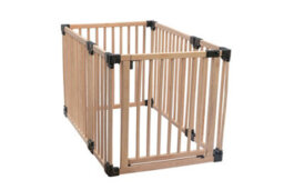 Safetots Wooden Play Den, 80Cm X 120Cm, Baby Playpen, Play Den For Toddlers, Rectangular Play Pen, Easy Installation