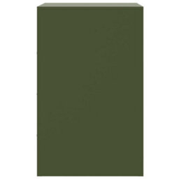 Berkfield Bedside Cabinets 2 Pcs Olive Green 34.5X39X62 Cm Steel - thumbnail 7