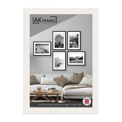 "AK Frames Sleek 10X8"" White Thin Modern Picture Frame - Slim And Design For Posters, Prints And Photos - Elegant Wall Frame Decor" - image 1