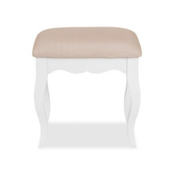 Statement Furniture Romance True White Upholstered Stool, French Style - thumbnail 2