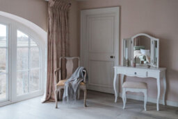 Statement Furniture Romance True White Upholstered Stool, French Style - thumbnail 6
