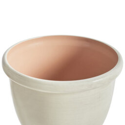 Wyld And Coco Luxegarden Beige Stone-Effect Fibre Clay Round Planter 49 Cm - Uv Resistant All-Weather - thumbnail 5