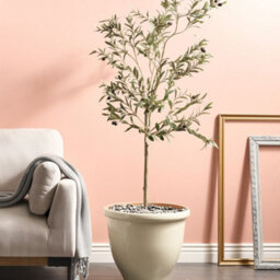 Wyld And Coco Luxegarden Beige Stone-Effect Fibre Clay Round Planter 49 Cm - Uv Resistant All-Weather - thumbnail 2