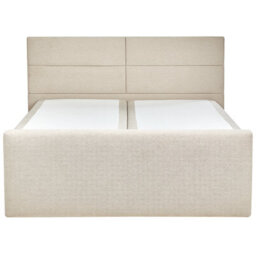 Beliani Divan Bed With Storage Fabric Aristocrat 180 X 200 Cm (Eu Super King) Light Beige - thumbnail 6