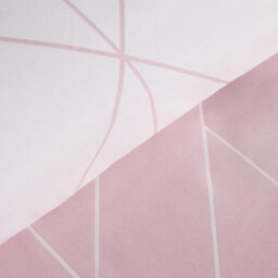 Ohs Geometric Duvet Cover Bedding Set Pillowcase Soft Quilt, Blush - Double - thumbnail 7