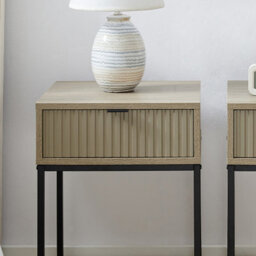 Melody Maison Pair Of One Drawer Bedside Table - Hesley Nordic Wood Range - thumbnail 7