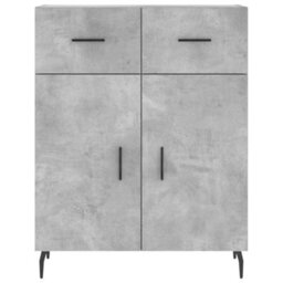 Berkfield Elegant Highboard Concrete Grey 69.5X34X180 Cm Engineered Wood - thumbnail 8