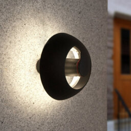 CGC Lighting Cgc Dark Grey Modern Circular Led Outdoor Garden Porch Wall Light - thumbnail 3