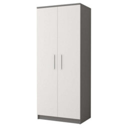 Arte Sophisticated Grey Matt Hinged Wardrobe H1930mm W800mm D500mm - Stylish Storage For Contemporary Bedrooms - thumbnail 1