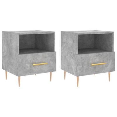 Berkfield Modern Bedside Cabinets 2 Pcs Concrete Grey 40X35X47.5 Cm Engineered Wood - image 1