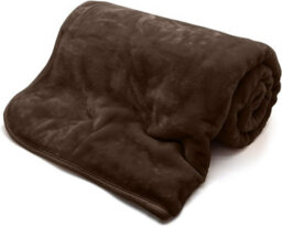 Homes & Linen Fleece Faux Fur Chocolate  Roll Mink Throws Soft Cosy Bed Blankets
