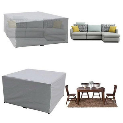 Waterproof 210D Garden Furniture Cover For Outdoor Dining Table And Chairs, 250 X 200 80 Cm - image 1
