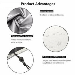 Waterproof 210D Garden Furniture Cover For Outdoor Dining Table And Chairs, 250 X 200 80 Cm - thumbnail 4