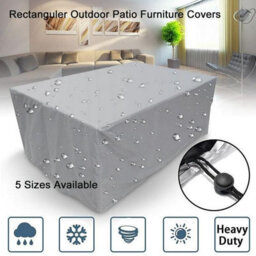 Waterproof 210D Garden Furniture Cover For Outdoor Dining Table And Chairs, 250 X 200 80 Cm - thumbnail 6