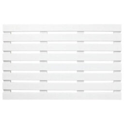 Large White Bathroom Wooden Duck Board Natural Wood Rectangular Shower Bath Mat - thumbnail 1