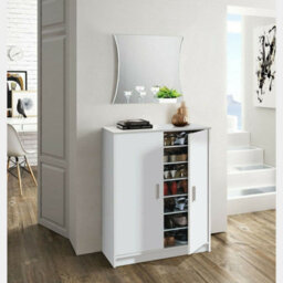 Amos Mann Furniture Alfy Large 30 Pairs Shoe Cupboard Cabinet White - thumbnail 5