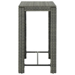 Vidaxl Garden Bar Table Grey 100X60.5X110.5 Cm Poly Rattan - thumbnail 3