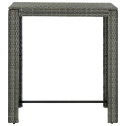 Vidaxl Garden Bar Table Grey 100X60.5X110.5 Cm Poly Rattan - thumbnail 2