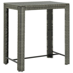 Vidaxl Garden Bar Table Grey 100X60.5X110.5 Cm Poly Rattan - thumbnail 1