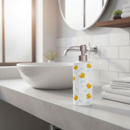 Purely Home Rubber Ducks Stainless Steel Soap Dispenser - Pump Action Refillable Bathroom & Kitchen Décor - thumbnail 2