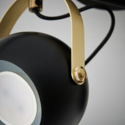 Inlight Azure Matt Black Brass Effect 4 Light Spotlight Bar - thumbnail 3