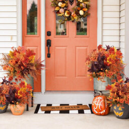 Amorly 24 Bunches Artificial Fall Flowers Faux Fake Orchid Autumn Plants Flowers For Outdoors Thanksgiving Autumn Decor Decorations - thumbnail 6