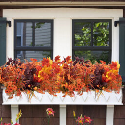 Amorly 24 Bunches Artificial Fall Flowers Faux Fake Orchid Autumn Plants Flowers For Outdoors Thanksgiving Autumn Decor Decorations - thumbnail 3