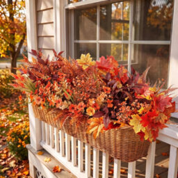 Amorly 24 Bunches Artificial Fall Flowers Faux Fake Orchid Autumn Plants Flowers For Outdoors Thanksgiving Autumn Decor Decorations - thumbnail 9