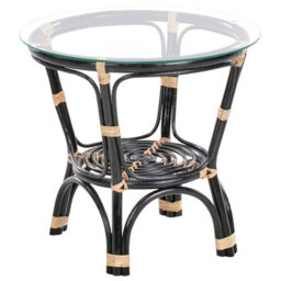 Beliani Bistro Set With Cushions Pecorini Rattan Black - thumbnail 5