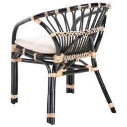 Beliani Bistro Set With Cushions Pecorini Rattan Black - thumbnail 8
