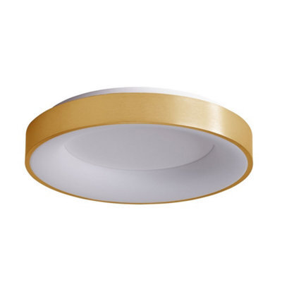 Luminosa Lighting Luminosa Modern Led Flush Ceiling Light Brushed Gold, Warm White 3000K 2750Lm Dimmable - image 1