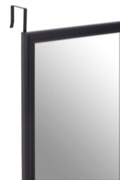 Orsina Sleek Black Plastic Frame Over Door Mirror, Versatile Mirror For Home, Durable Arched Mirror For Bedroom - thumbnail 3