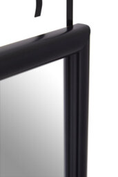 Orsina Sleek Black Plastic Frame Over Door Mirror, Versatile Mirror For Home, Durable Arched Mirror For Bedroom - thumbnail 4