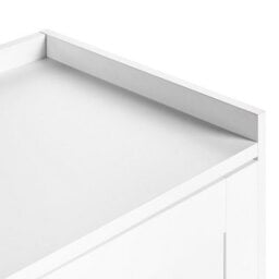 Wyld And Coco Nordicnest Sideboard White 2 Door 4 Drawer Cabinet Storage Unit Scandinavian Style - W150 X D40 X H80Cm - thumbnail 7