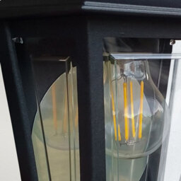 Luminosa Lighting Elstead Deco Lane 1 Light Half Outdoor Wall Lantern Black Ip44 - thumbnail 4