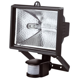 Taylor & Brown 400W Black Aluminium Halogen Floodlight With Pir Motion Sensor, 12M Range, 180 Adjustable Detection Angle - thumbnail 1