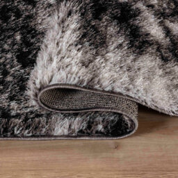 Modern Soft Two Tone Shimmer Shaggy Area Rugs Dark Grey 160X230 Cm - thumbnail 5