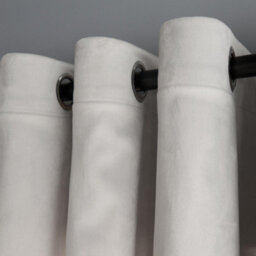 "OHS Thermal Matte Velvet Eyelet Curtains 2 Pair Of Ready Made, Silver - 66"" X 90""" - thumbnail 4