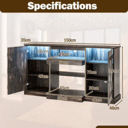 "Costway Tv Cabinet For Tvs Up To 68"" 150Cm Media Console Table-Clarks" - thumbnail 4