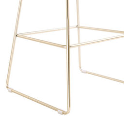 Beliani Set Of 2 Bar Chairs Preston Metal Gold - thumbnail 8