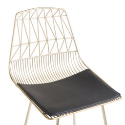 Beliani Set Of 2 Bar Chairs Preston Metal Gold - thumbnail 7