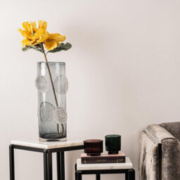 Vanity Living 38.5Cm Smoke Grey Forest Handmade Glass Vase, Tall Decorative Vase For Living Room - thumbnail 4